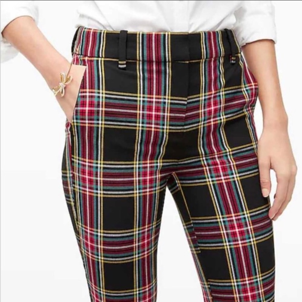 J. CREW RUBY FULL LENGTH STEWART PLAID PANTS 10